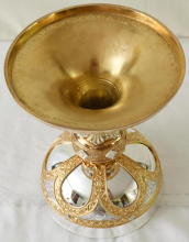 Solid silver antique French Romanesque St Remy Chalice.
